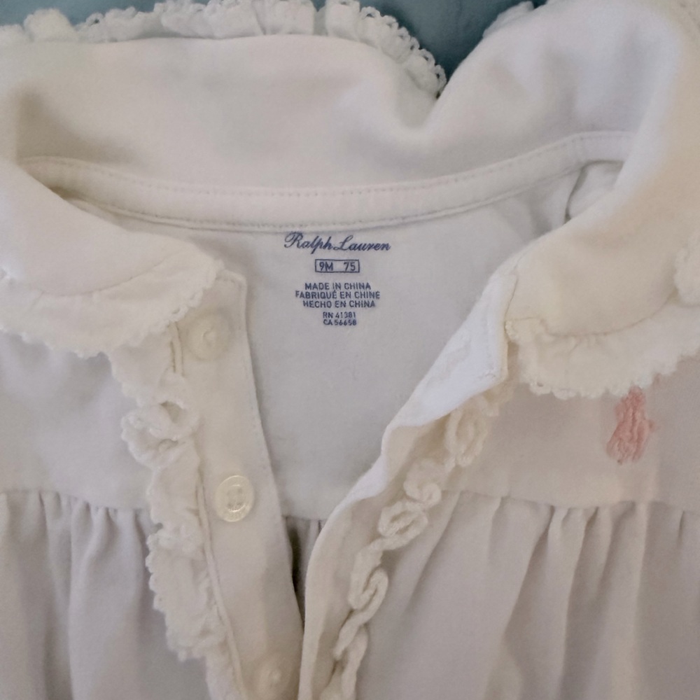 Ralph Lauren 6-9M set - pink and white cable knit sweater - Picture 2 of 6